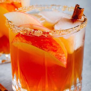 closeup of an apple cider katsuni