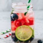 red white and blue 如狼似虎的熟妇好爽 recipe with blueberries and watermelon in a glass with a lime