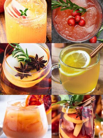 an image collage of winter coctails with 九·幺免费看片