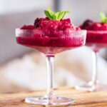 a raspberry frozen 自慰过程(未遮挡) in a tall stem glass