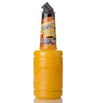 orange bottle of passionfruit puree
